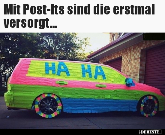 Mit Post-Its sind die erstmal versorgt... - Lustige Bilder | DEBESTE.de