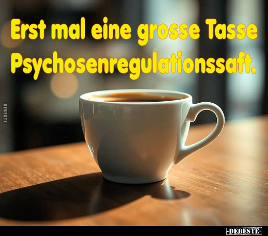 Erst mal eine grosse Tasse Psychosenregulationssaft.. - Lustige Bilder | DEBESTE.de