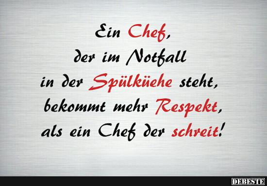 Ein Chef, der im Notfall in der Spülküehe steht..