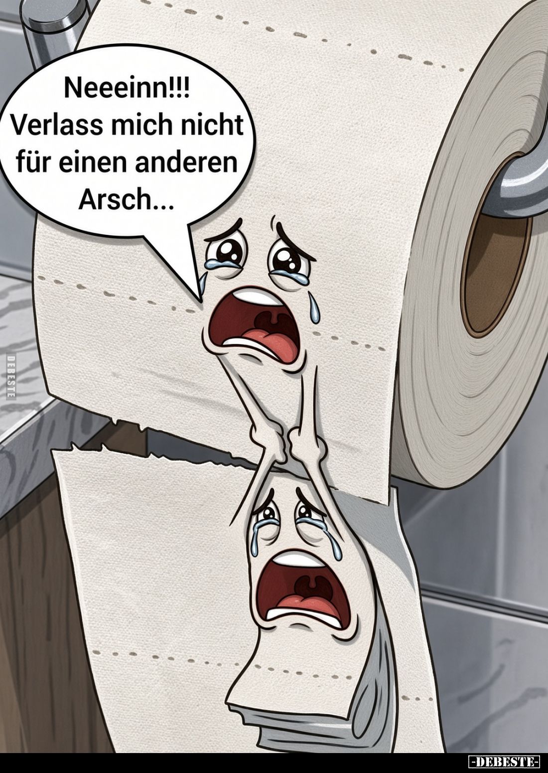 Neeeinn!!!
Verlass mich nicht
für einen anderen
Arsch...