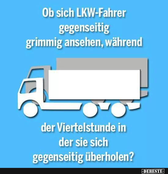 Ob sich LKW-Fahrer gegenseitig grimmig ansehen.. - Lustige Bilder | DEBESTE.de