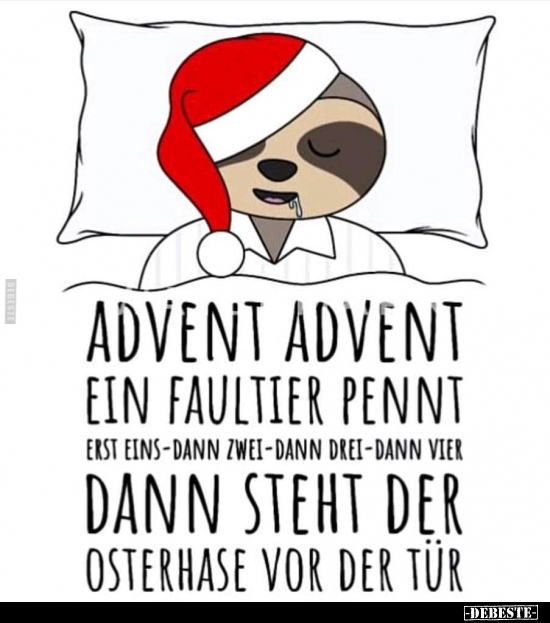 Advent, Advent ein Faultier.. - Lustige Bilder | DEBESTE.de