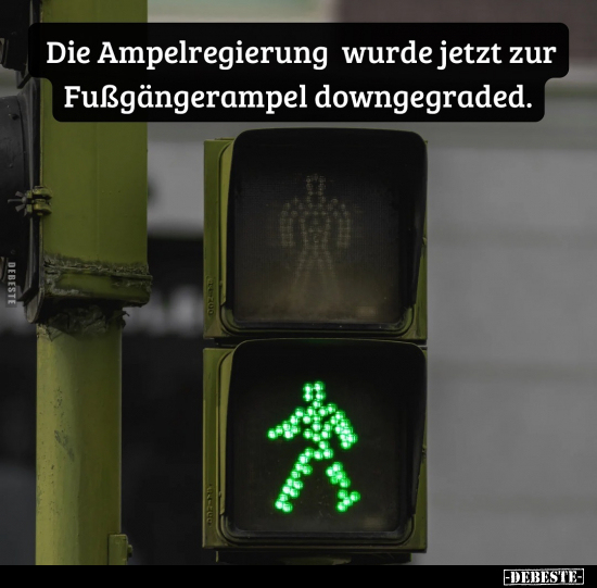 Die Ampelregierung wurde jetzt zur Fußgängerampel.. - Lustige Bilder | DEBESTE.de