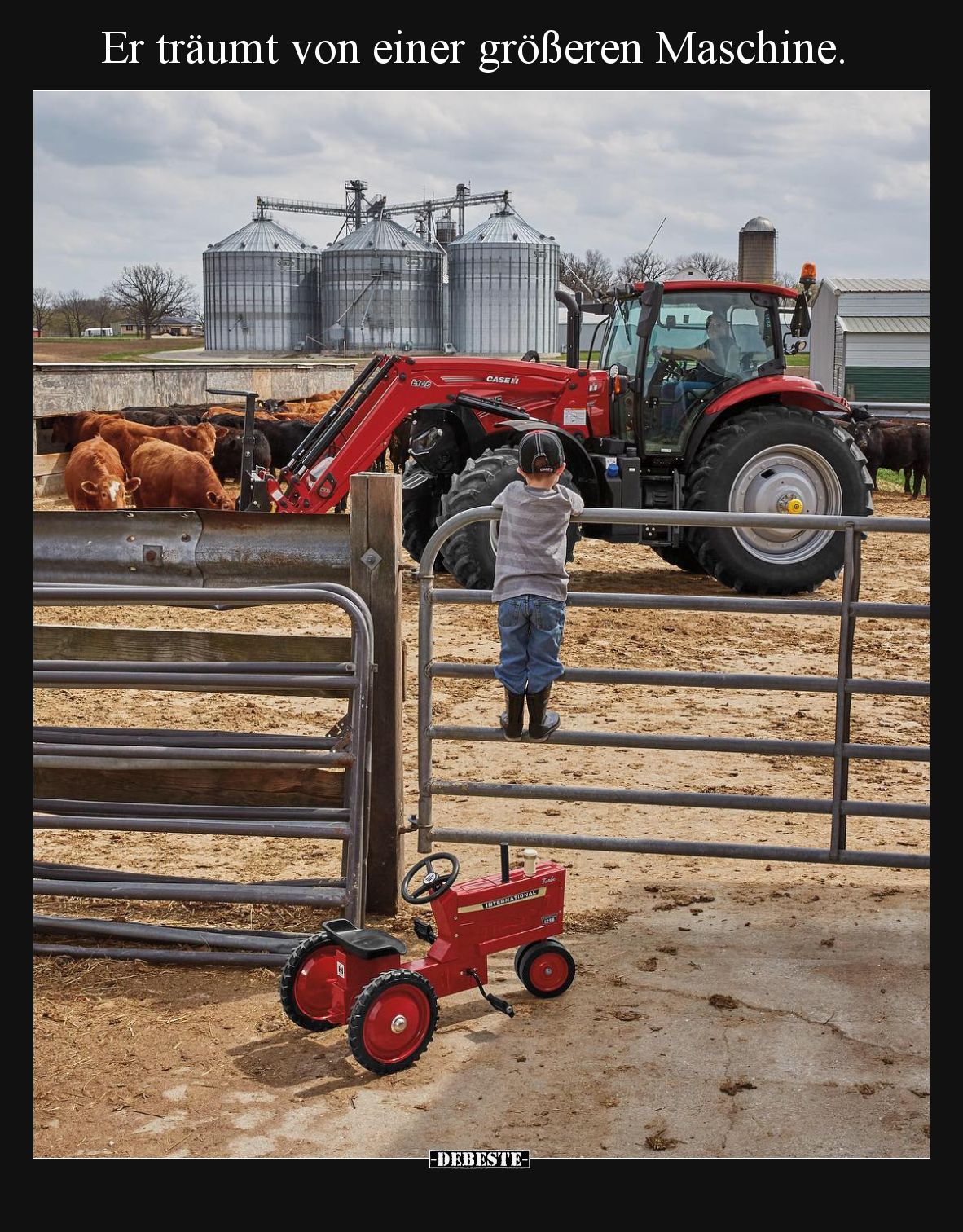 Er träumt von einer größeren Maschine.