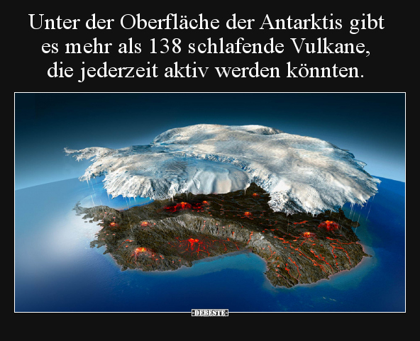 Unter der Oberfläche der Antarktis gibt es mehr als 138..