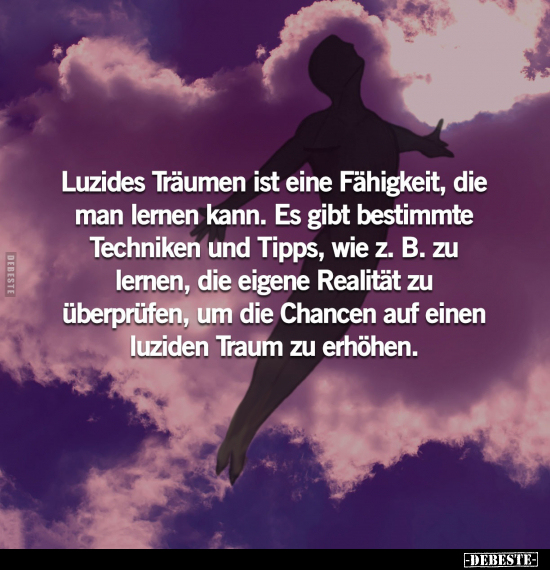Luzides Träumen ist eine Fähigkeit, die man lernen kann.. - Lustige Bilder | DEBESTE.de