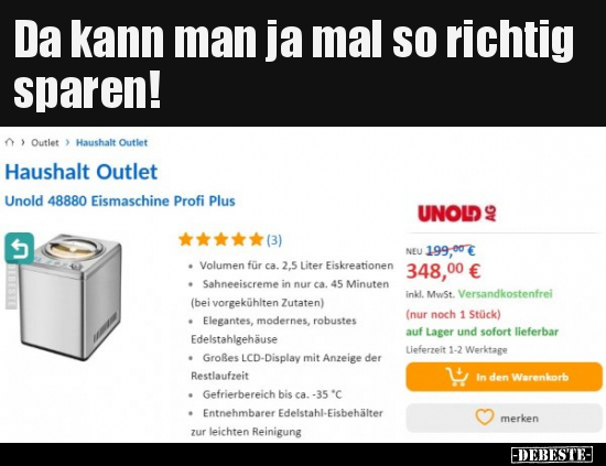 Da kann man ja mal so richtig sparen!.. - Lustige Bilder | DEBESTE.de