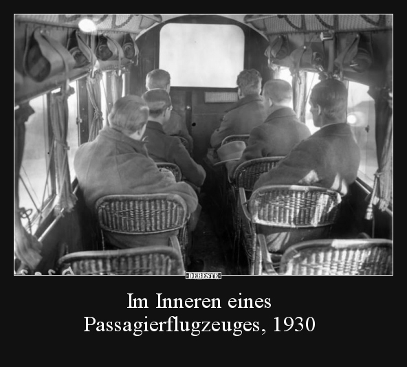 Im Inneren eines Passagierflugzeuges, 1930.. - Lustige Bilder | DEBESTE.de