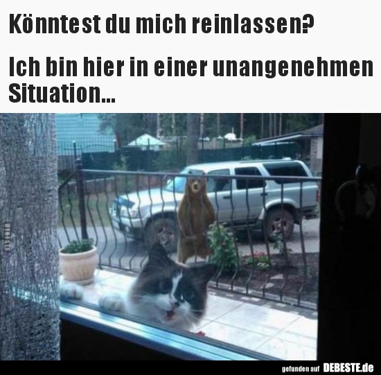 Könntest du mich reinlassen? Ich bin hier in einer..