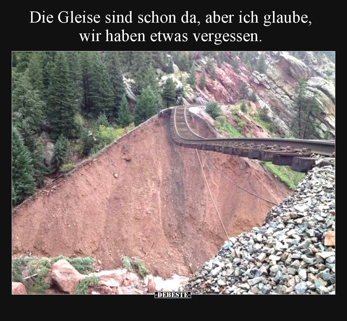 Die Gleise sind schon da, aber ich glaube, wir haben etwas vergessen.