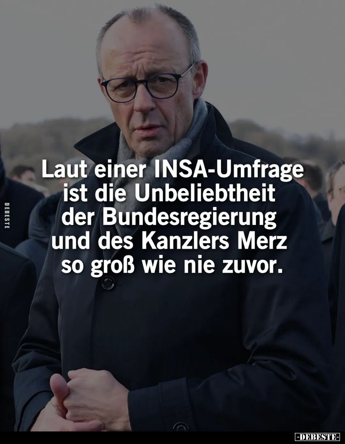Laut einer INSA-Umfrage ist die Unbeliebtheit der Bundesregierung und des Kanzlers Merz so groß wie nie zuvor.