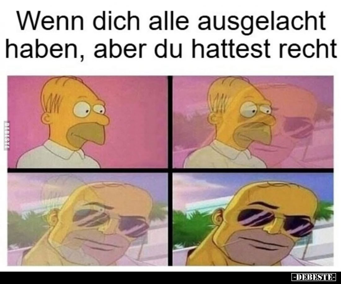 Wenn dich alle ausgelacht haben, aber du hattest Recht.