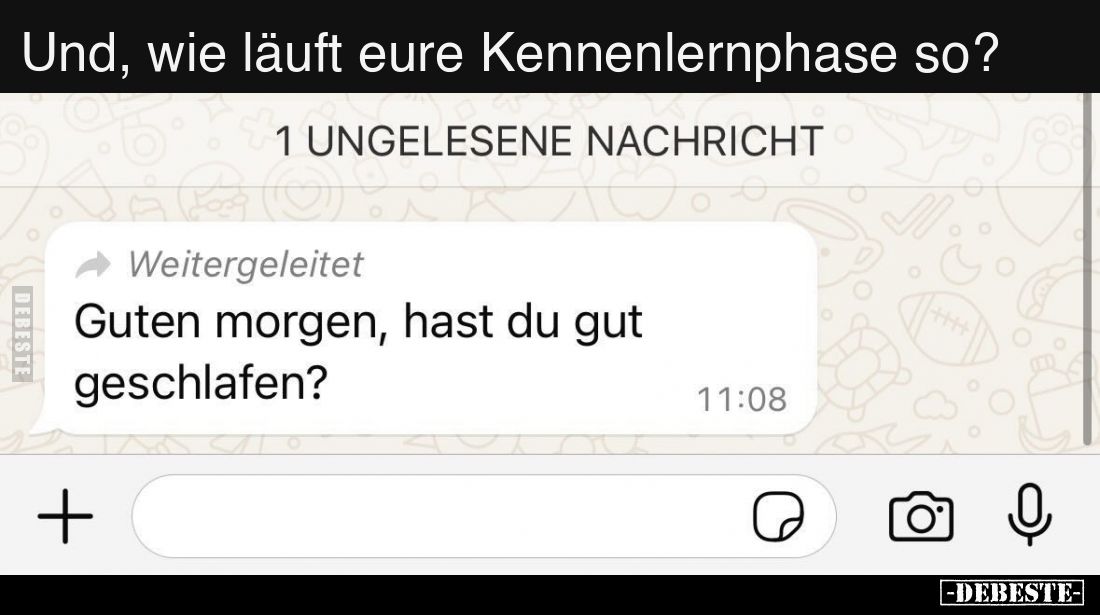 Und, wie läuft eure Kennenlernphase so?