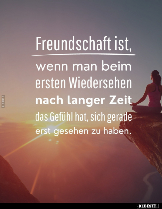 Freundschaft ist, wenn man beim ersten Wiedersehen.. - Lustige Bilder | DEBESTE.de