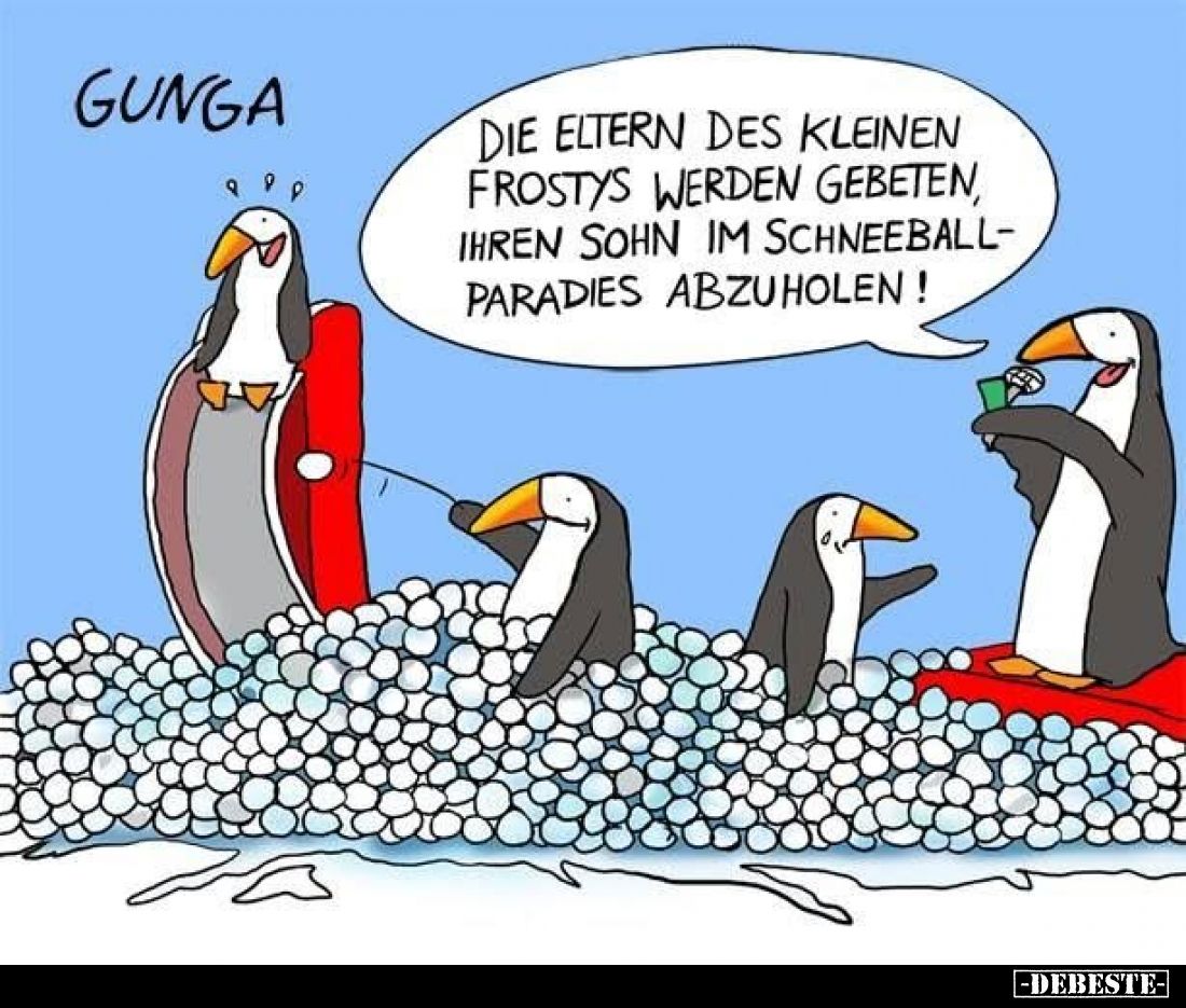 Die Eltern des kleinen Frostys werden gebeten, ihren Sohn im Schneeballparadies abzuholen!