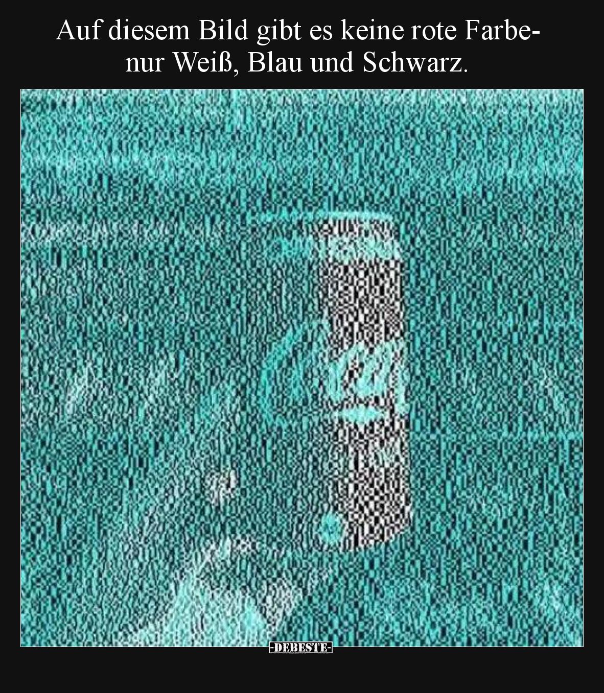 Auf diesem Bild gibt es keine rote Farbe- nur Weiß, Blau.. - Lustige Bilder | DEBESTE.de