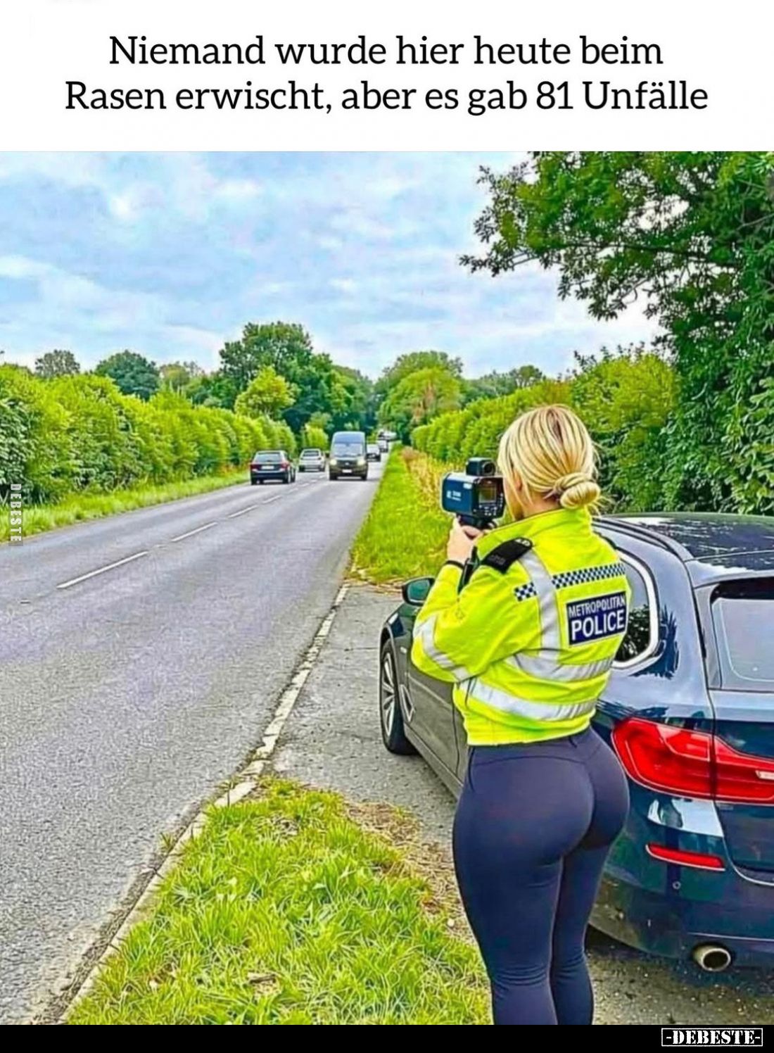 Niemand wurde hier heute beim Rasen erwischt, aber es gab 81 Unfälle.