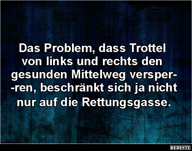 Das Problem, dass Trottel von links und rechts.. - Lustige Bilder | DEBESTE.de