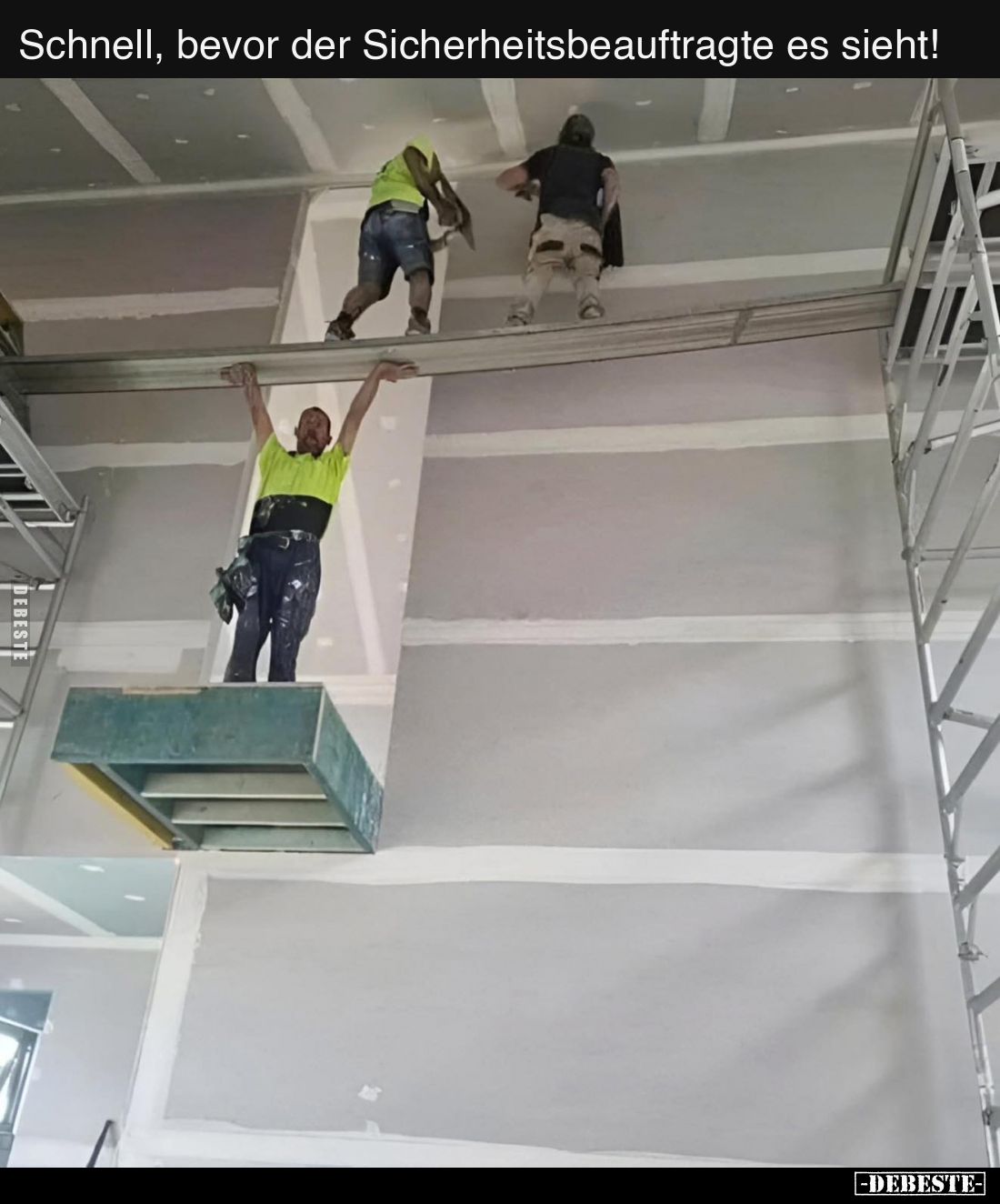Schnell, bevor der Sicherheitsbeauftragte es sieht!