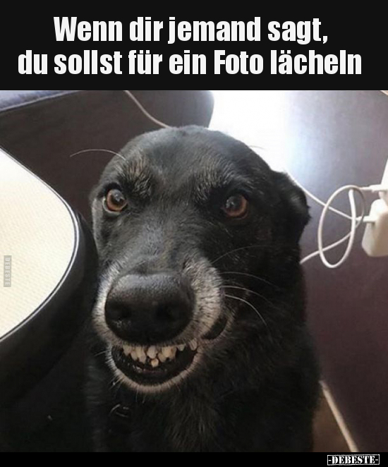 Wenn dir jemand sagt, du sollst für ein Foto lächeln