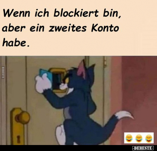 Wenn ich blockiert bin, aber ein zweites Konto habe... - Lustige Bilder | DEBESTE.de