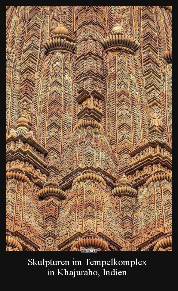 Skulpturen im Tempelkomplex in Khajuraho, Indien.. - Lustige Bilder | DEBESTE.de