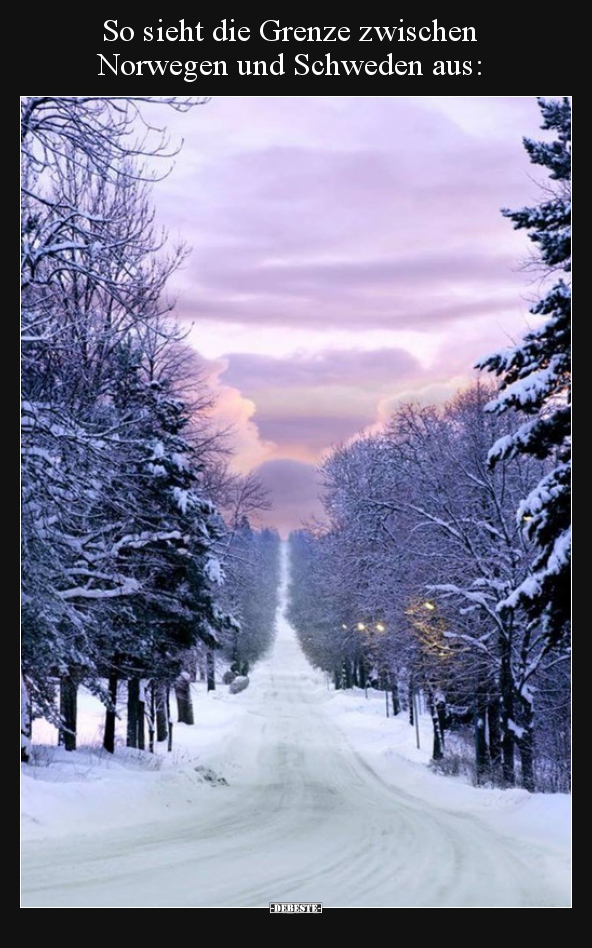 So sieht die Grenze zwischen Norwegen und Schweden..