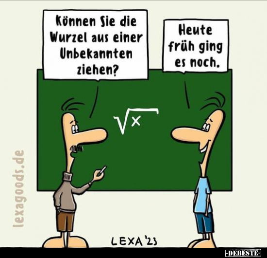 Können Sie die Wurzel aus einer Unbekannten ziehen?.. - Lustige Bilder | DEBESTE.de