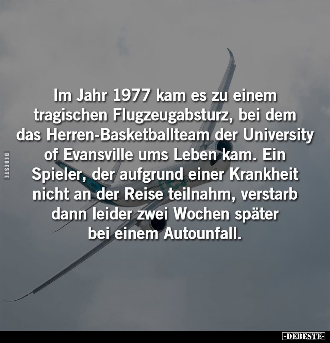Im Jahr 1977 kam es zu einem tragischen Flugzeugabsturz.. - Lustige Bilder | DEBESTE.de