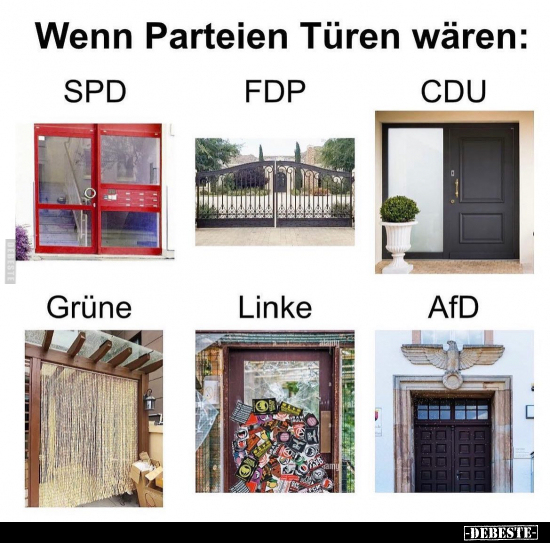 Wenn Parteien Türen wären.. - Lustige Bilder | DEBESTE.de