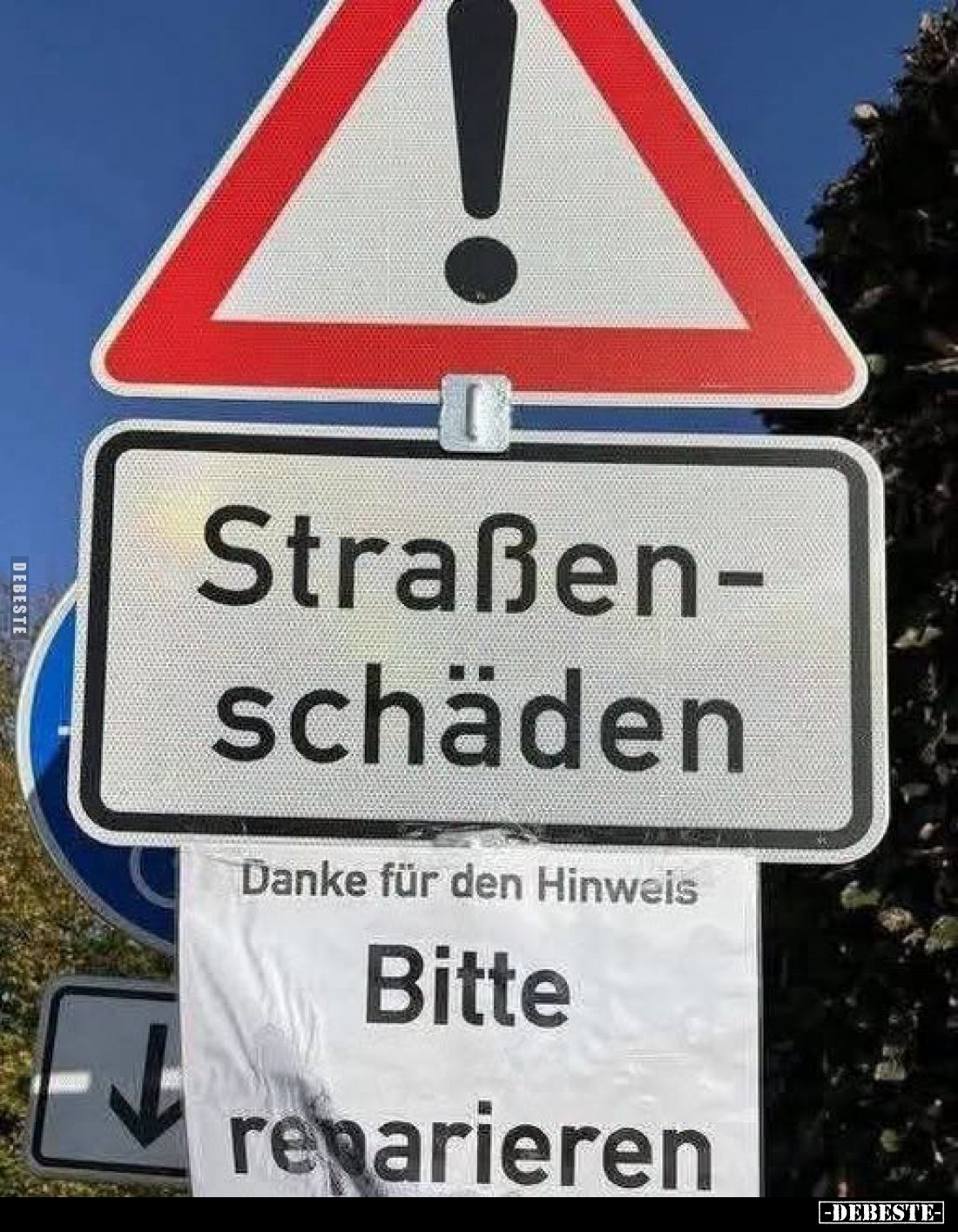Straßenschäden
-
Danke für den Hinweis
-
Bitte reparieren
