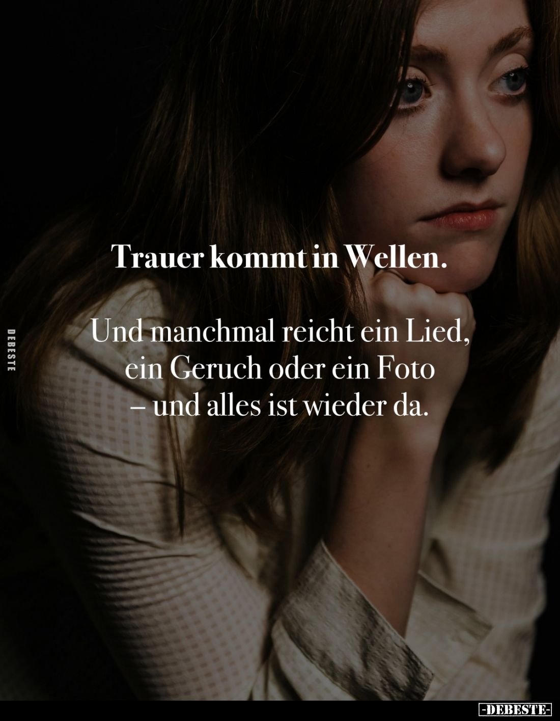 Trauer kommt in Wellen.
Und manchmal reicht ein Lied, ein Geruch oder ein Foto - und alles ist wieder da.