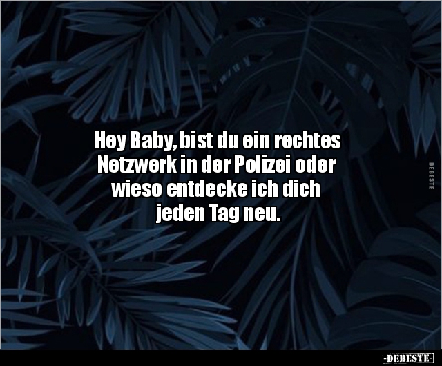 Hey Baby, bist du ein rechtes Netzwerk in der Polizei.. - Lustige Bilder | DEBESTE.de