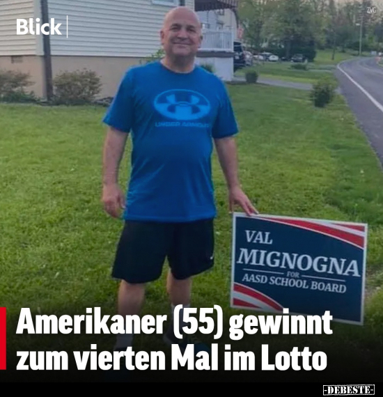 Amerikaner (55) gewinnt zum vierten Mal im Lotto.. - Lustige Bilder | DEBESTE.de