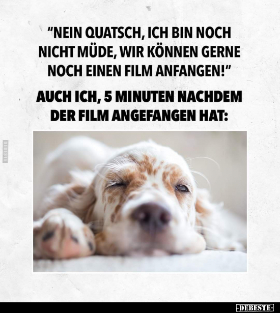 "Nein Quatsch, ich bin noch nicht müde, wir können gerne.." - Lustige Bilder | DEBESTE.de