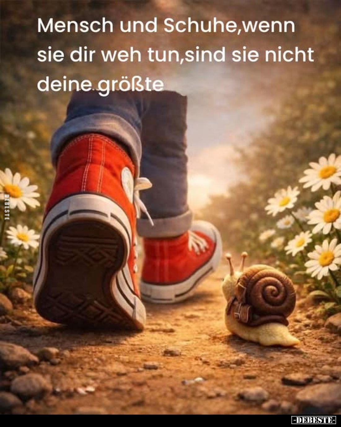 Mensch und Schuhe, wenn sie dir weh tun, sind sie nicht deine größte