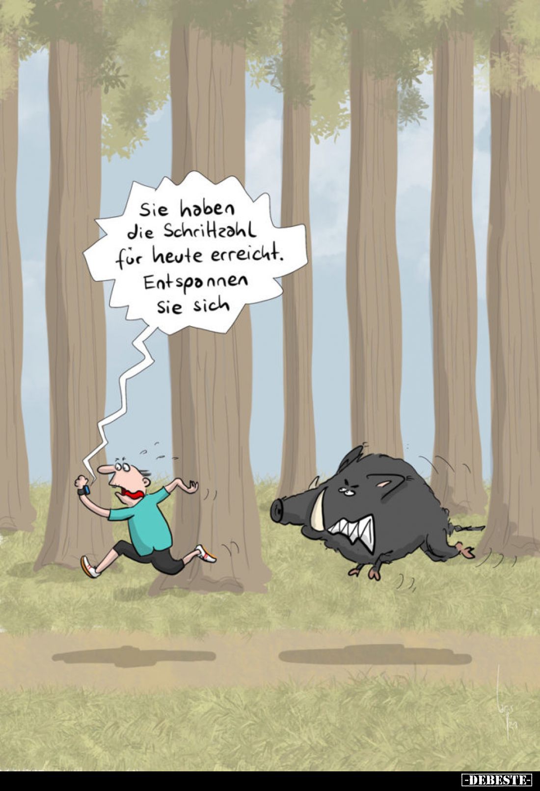 Sie haben die Schrittzahl für heute erreicht. Entspannen Sie sich.