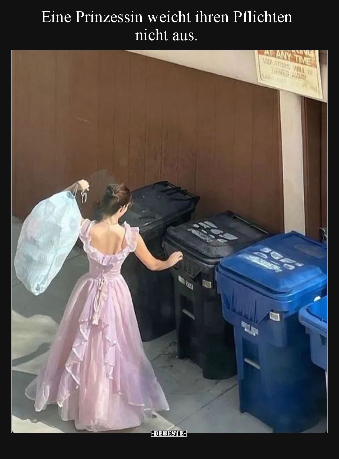 Eine Prinzessin weicht ihren Pflichten nicht aus.