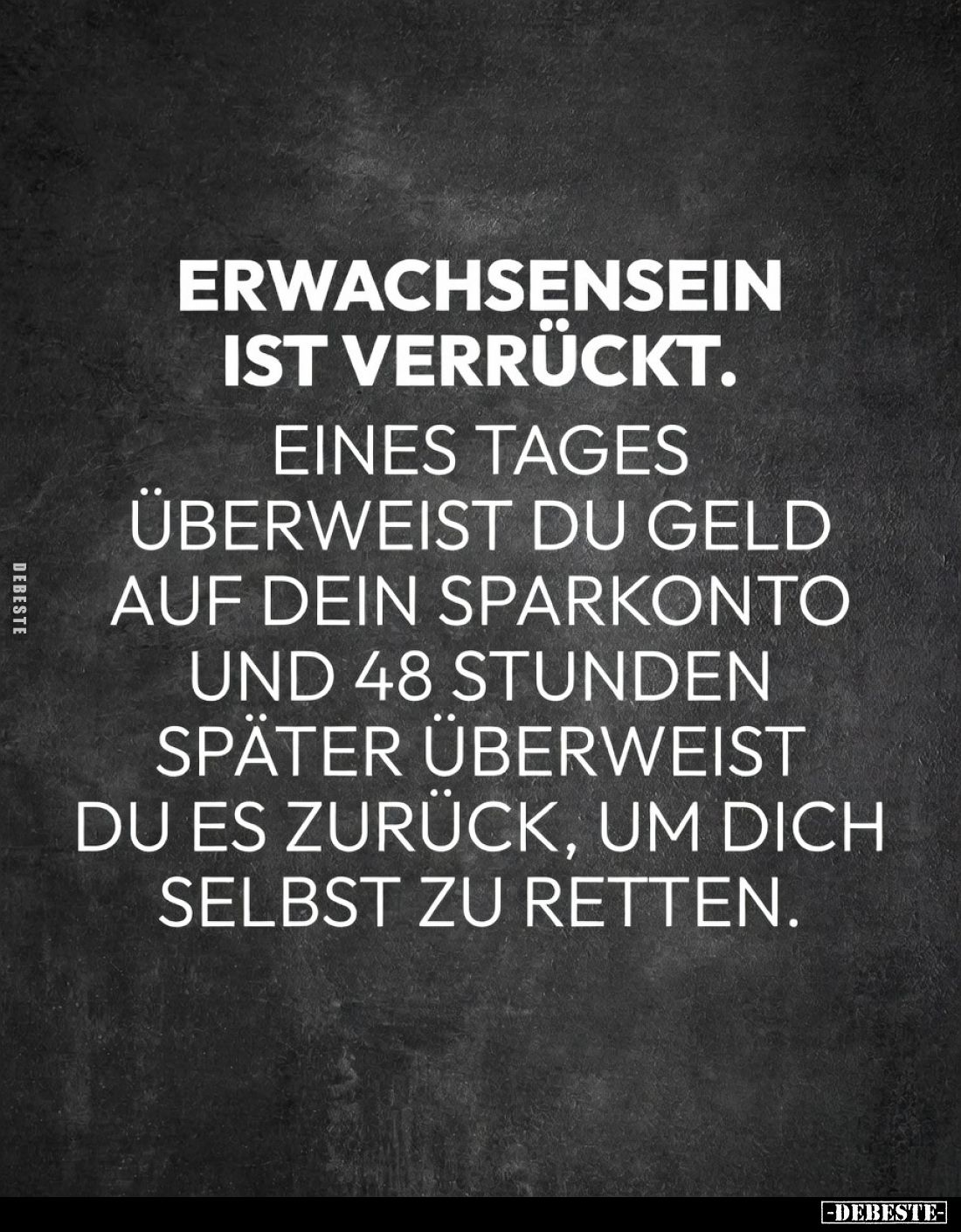 Erwachsensein ist verrückt. Eines Tages überweist du Geld.. - Lustige Bilder | DEBESTE.de