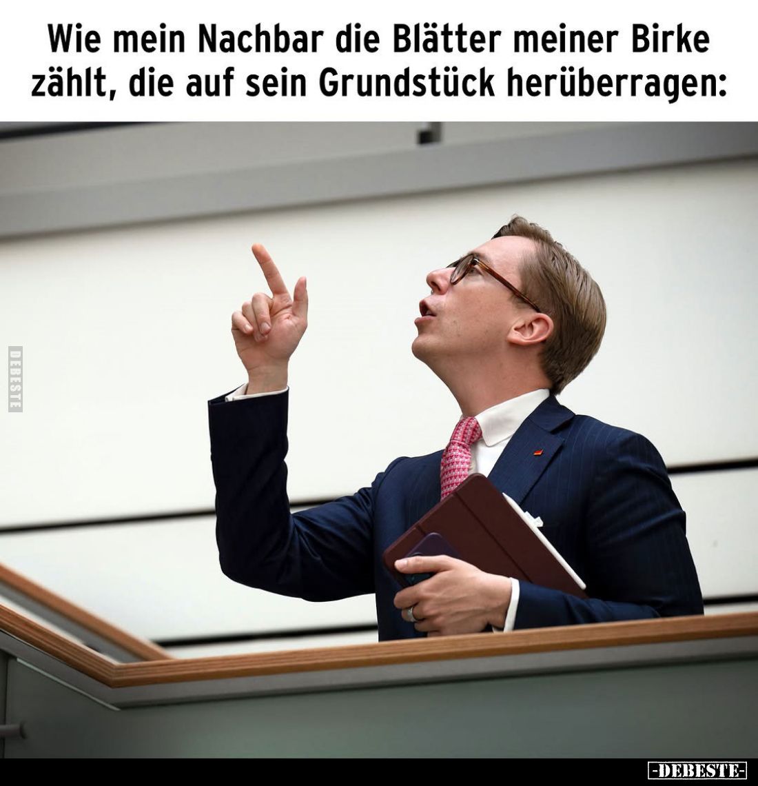 Wie mein Nachbar die Blätter meiner Birke zählt, die auf sein Grundstück herüberragen: