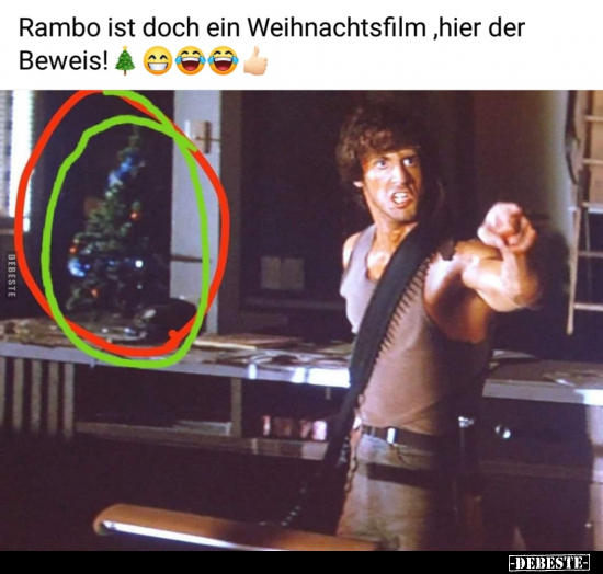 Rambo ist doch ein Weihnachtsfilm, hier der Beweis!.. - Lustige Bilder | DEBESTE.de