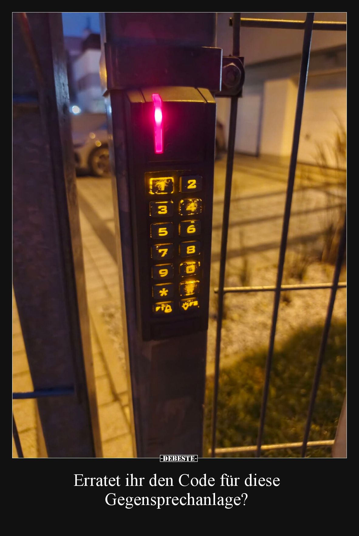 Erratet ihr den Code für diese Gegensprechanlage?