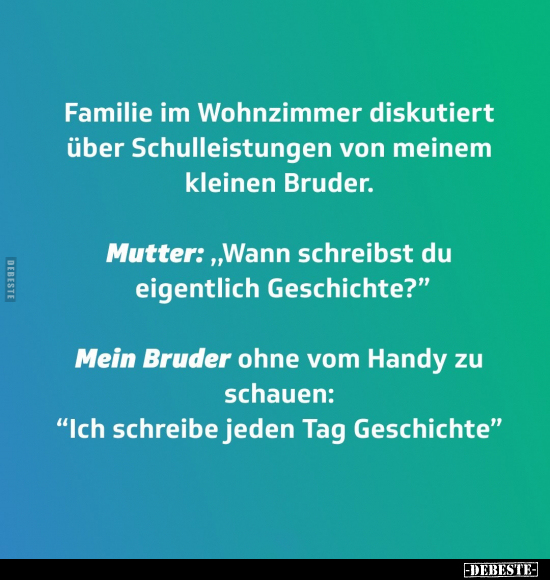 Familie im Wohnzimmer diskutiert über Schulleistungen von.. - Lustige Bilder | DEBESTE.de
