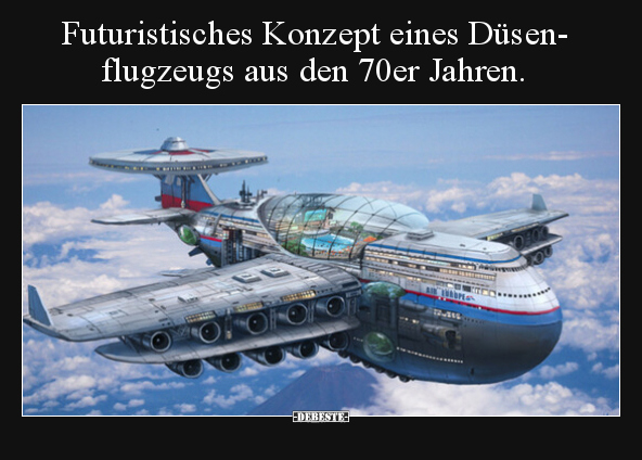 Futuristisches Konzept eines Düsenflugzeugs aus den 70er.. - Lustige Bilder | DEBESTE.de
