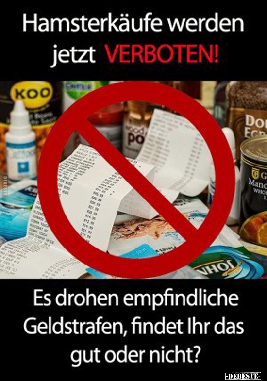 Hamsterkäufe werden jetzt verboten!.. - Lustige Bilder | DEBESTE.de
