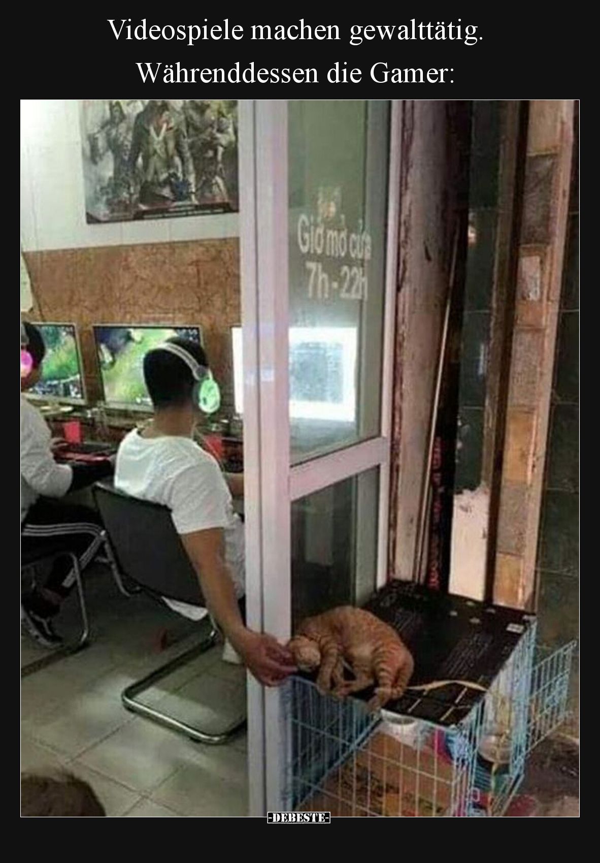 Videospiele machen gewalttätig. Währenddessen die Gamer: