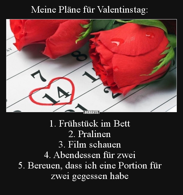 Meine Pläne für Valentinstag.. - Lustige Bilder | DEBESTE.de