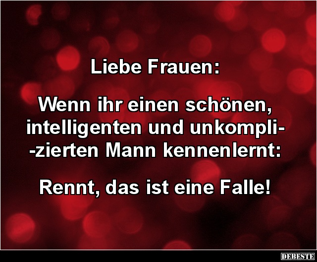 Liebe Frauen: Wenn ihr einen schönen, intelligenten und.. - Lustige Bilder | DEBESTE.de