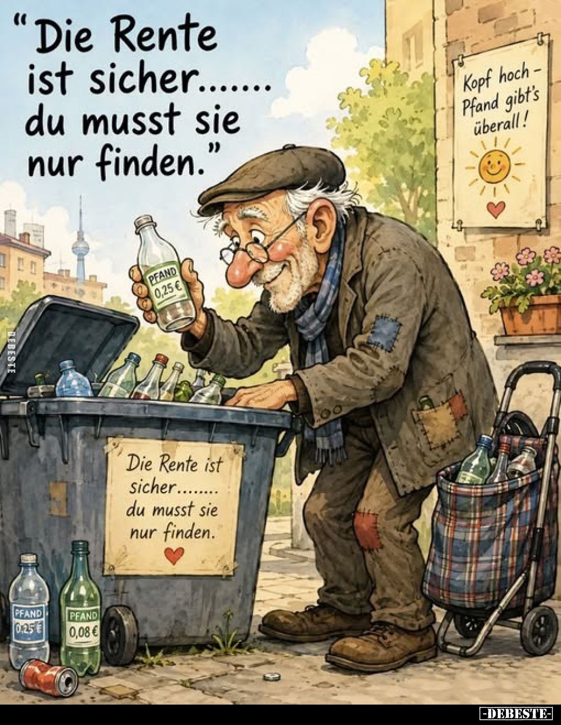 "Die Rente ist sicher....... du musst sie nur finden."