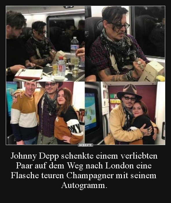Johnny Depp schenkte einem verliebten Paar auf dem Weg.. - Lustige Bilder | DEBESTE.de